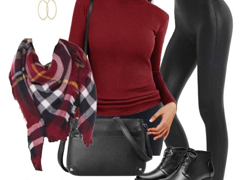 Holiday Outfit Idea: Wine Red & Black — Festive, Cozy &&nbsp;Confident